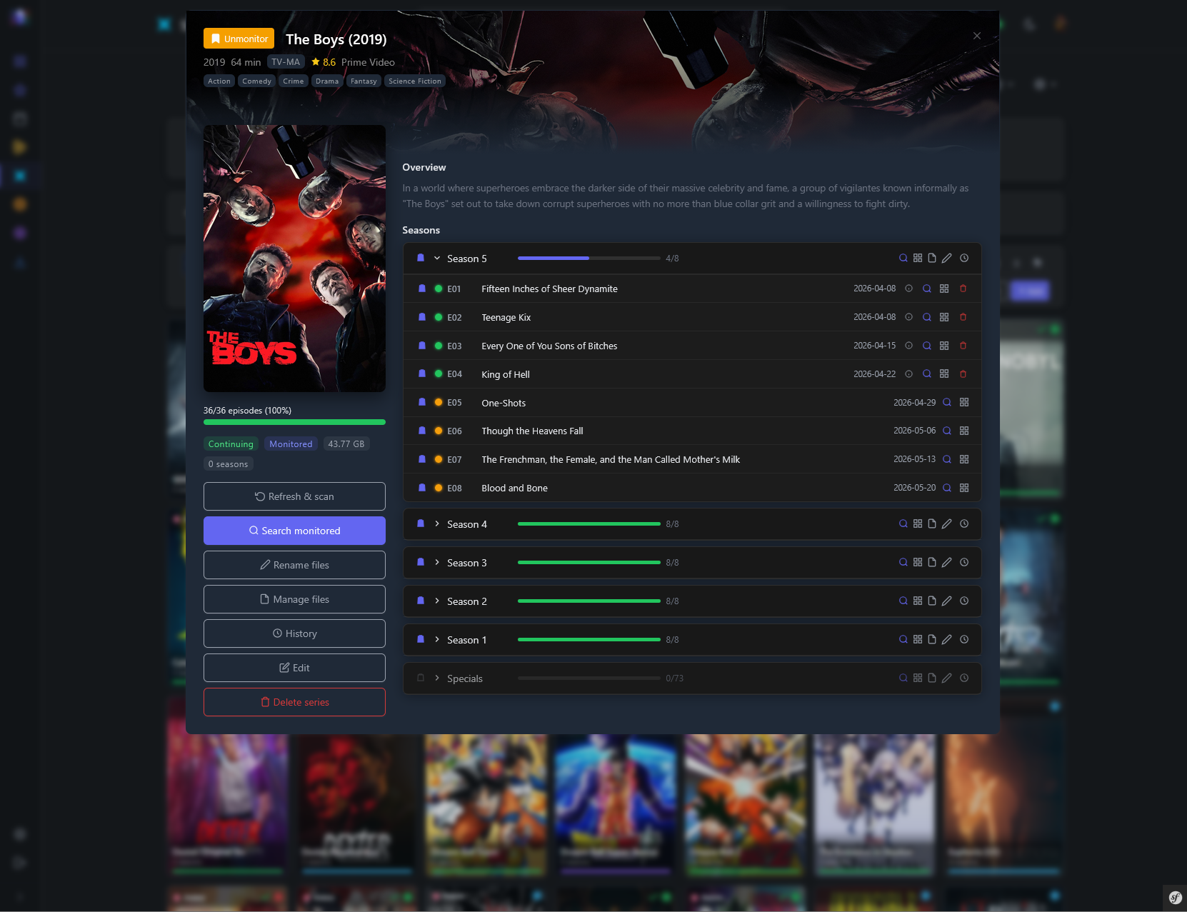 Series detail (Sonarr)