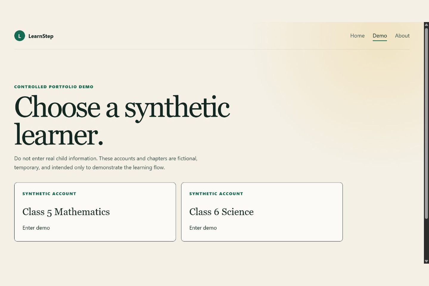 Synthetic learner selection
