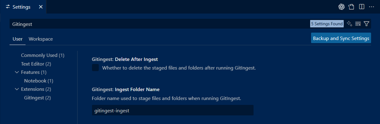 Settings Configuration