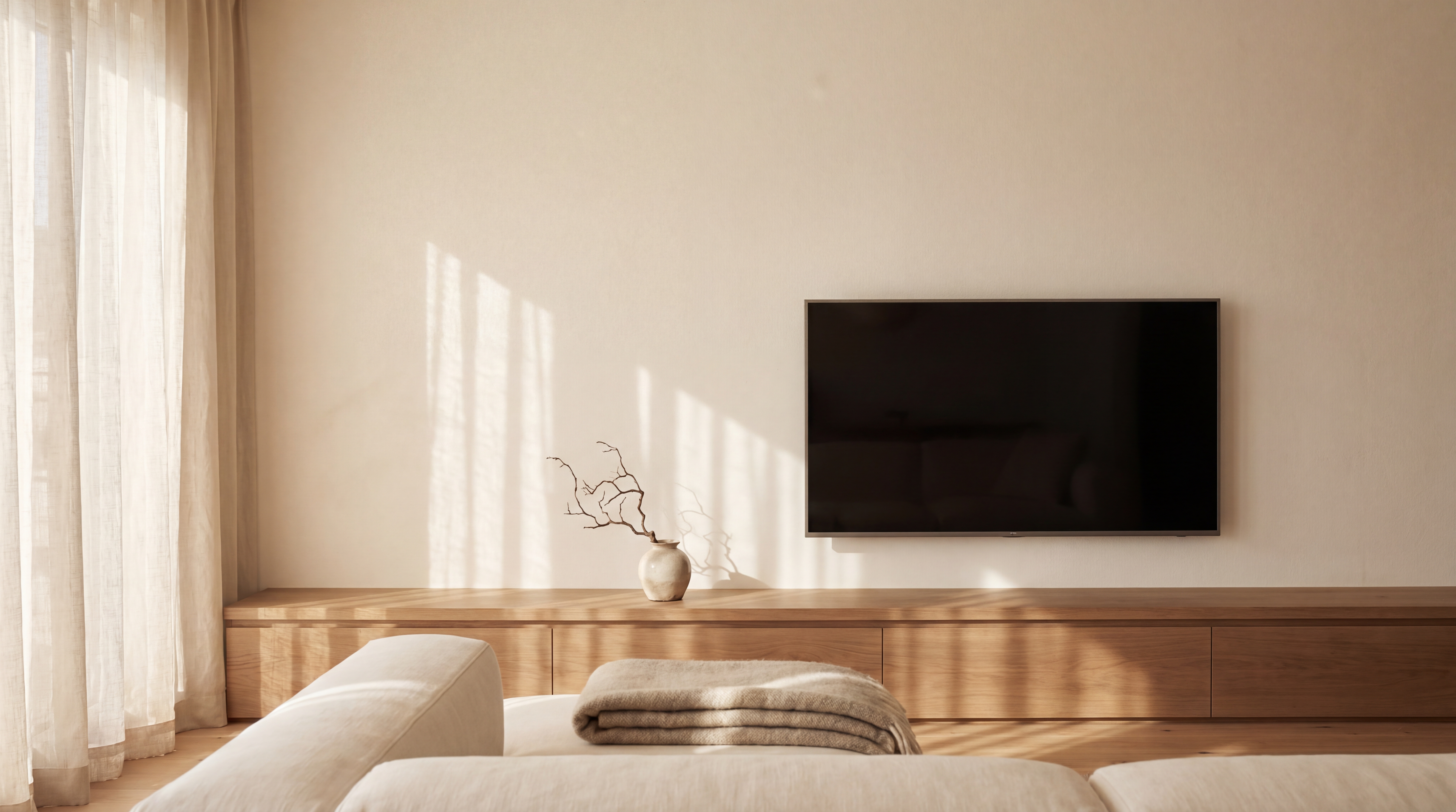 3軸でテレビ台寸法を決めるイメージ図