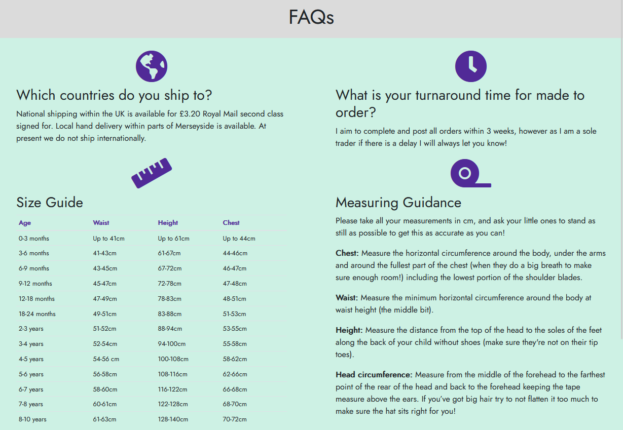 FAQs Page