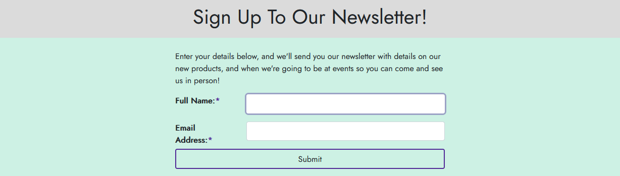 Newsletter Form