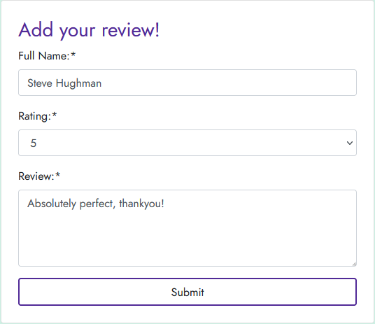 Review Form