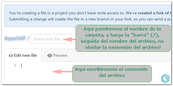 Nuevo archivo en un repositorio