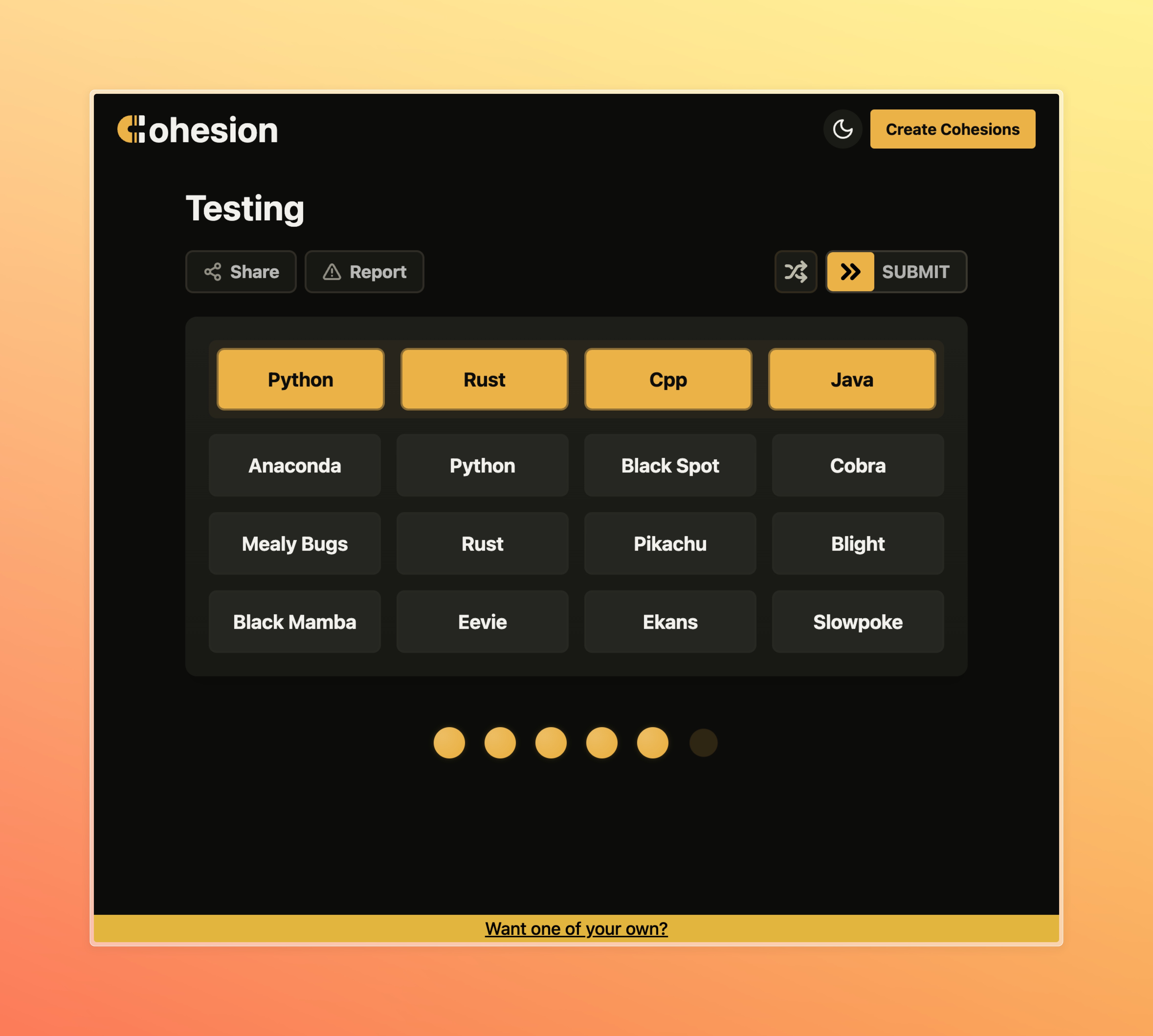 cohesion