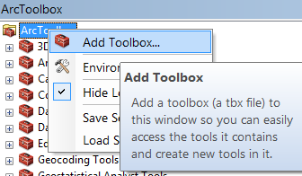 Add ArcToolbox