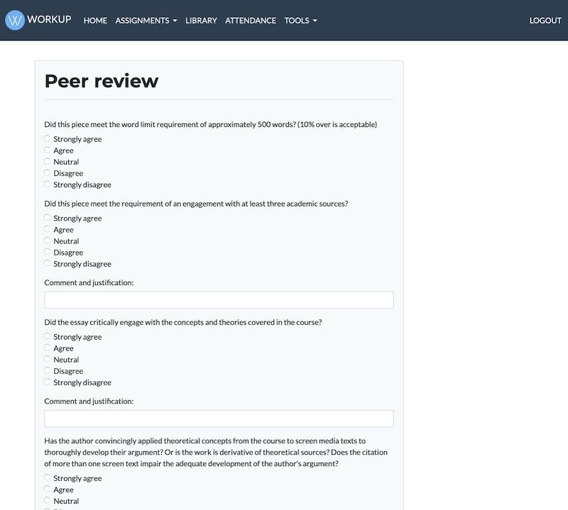 Submit peer review