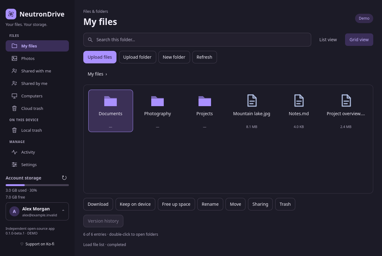 Current English dark interface