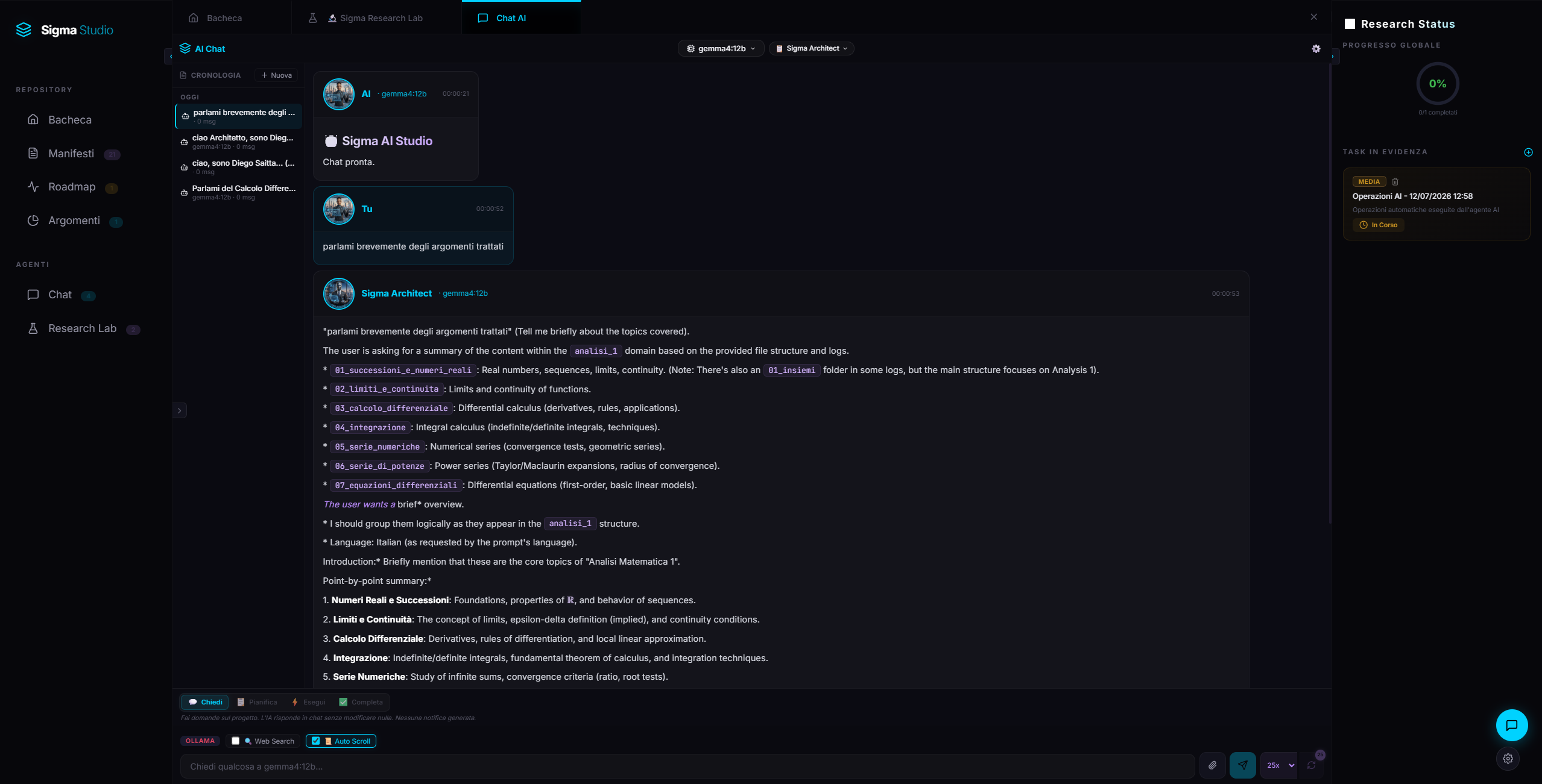 Sigma Studio Chat AI & Multi-Agent Swarm