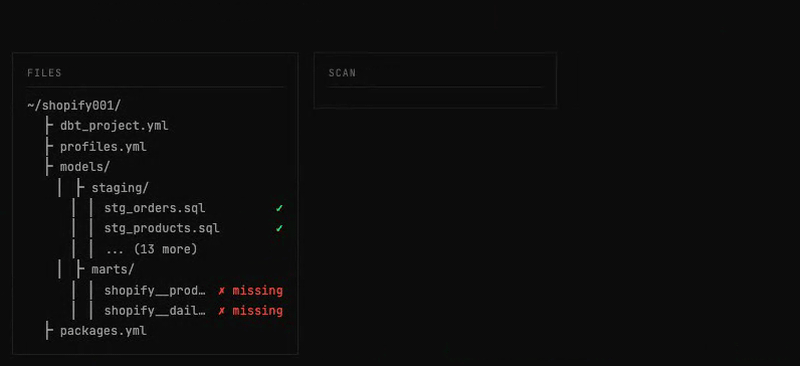 Agent scans your project