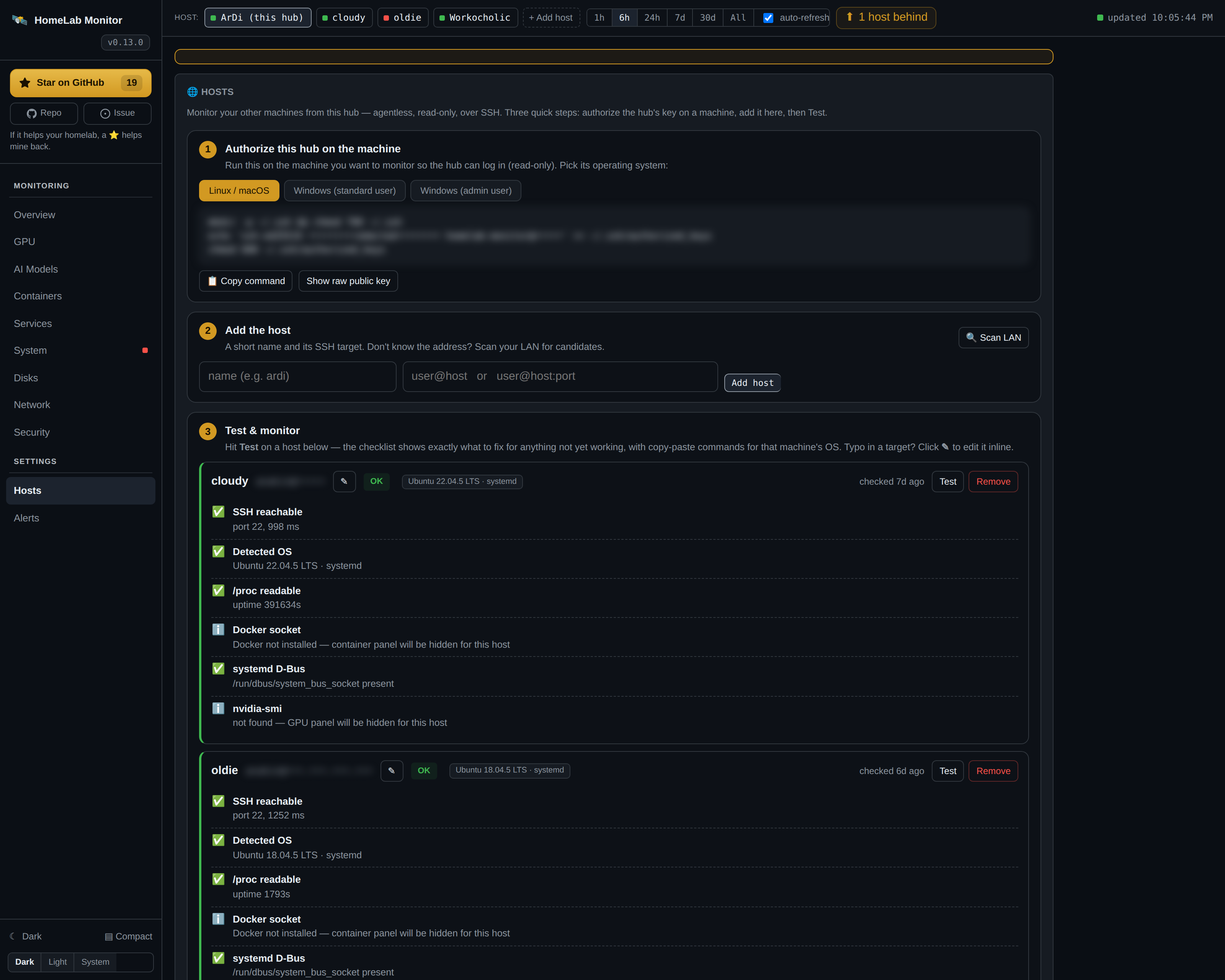 Hosts onboarding