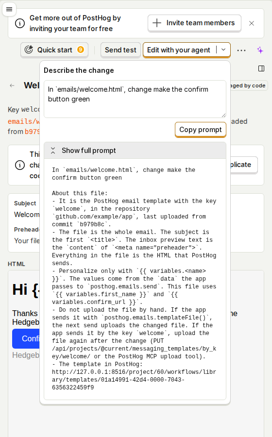 The same popover at 560px