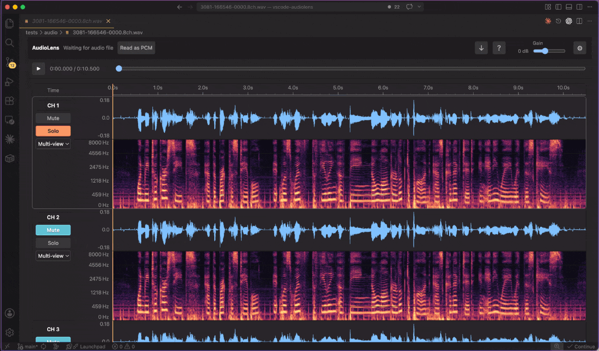 Selection playback and analysis demo