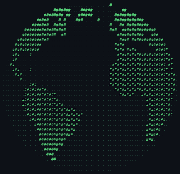 Rotating ASCII globe