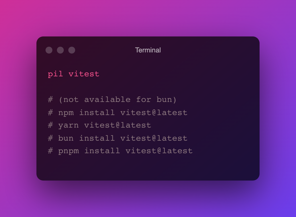 Run commands example