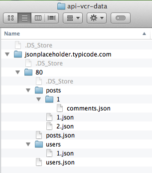 api-vcr json files in finder