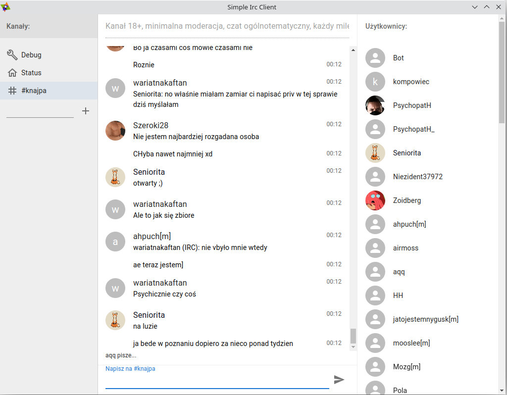 Simple IRC Client screenshot