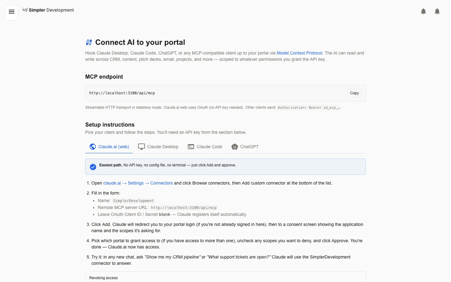 Company Brain Ask view