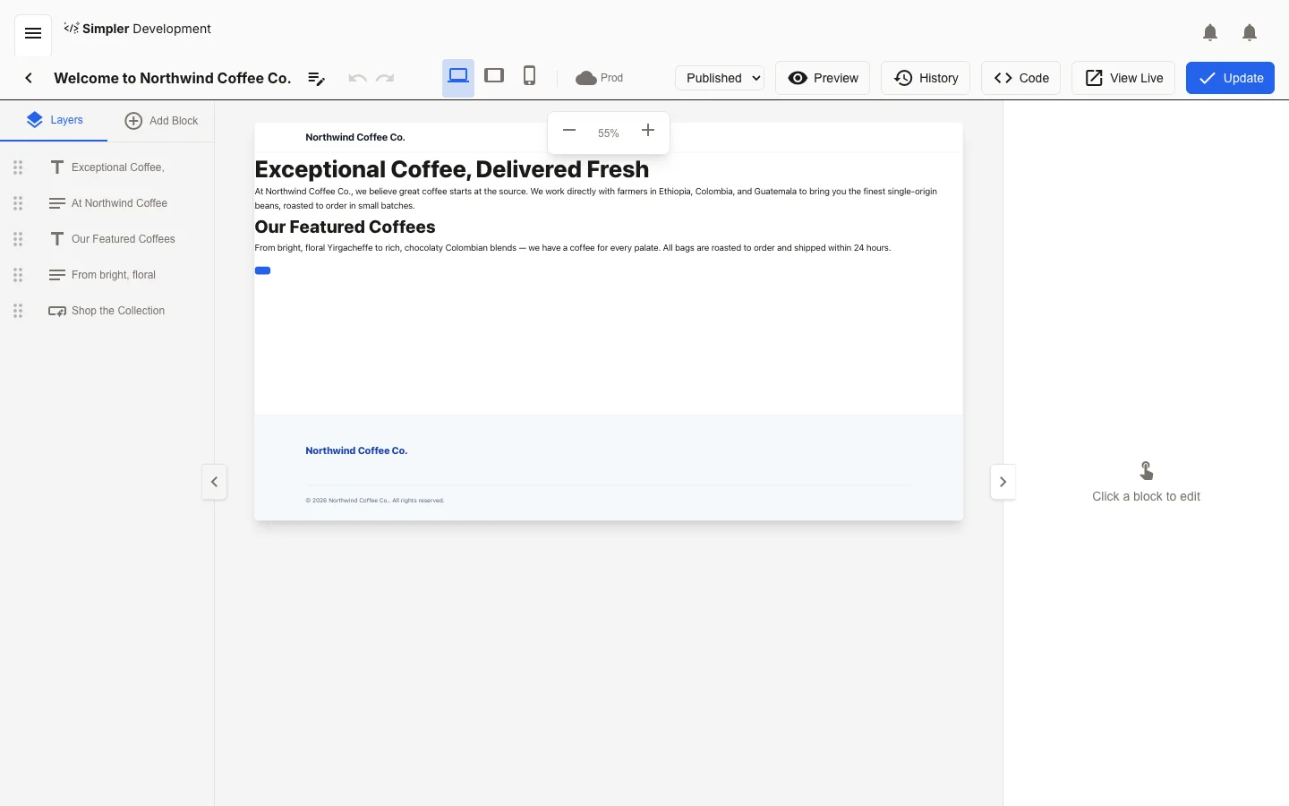 Visual editor