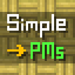 Simple PMs logo. It pictures the text 'Simple PMs' rendered over bamboo mosaic blocks