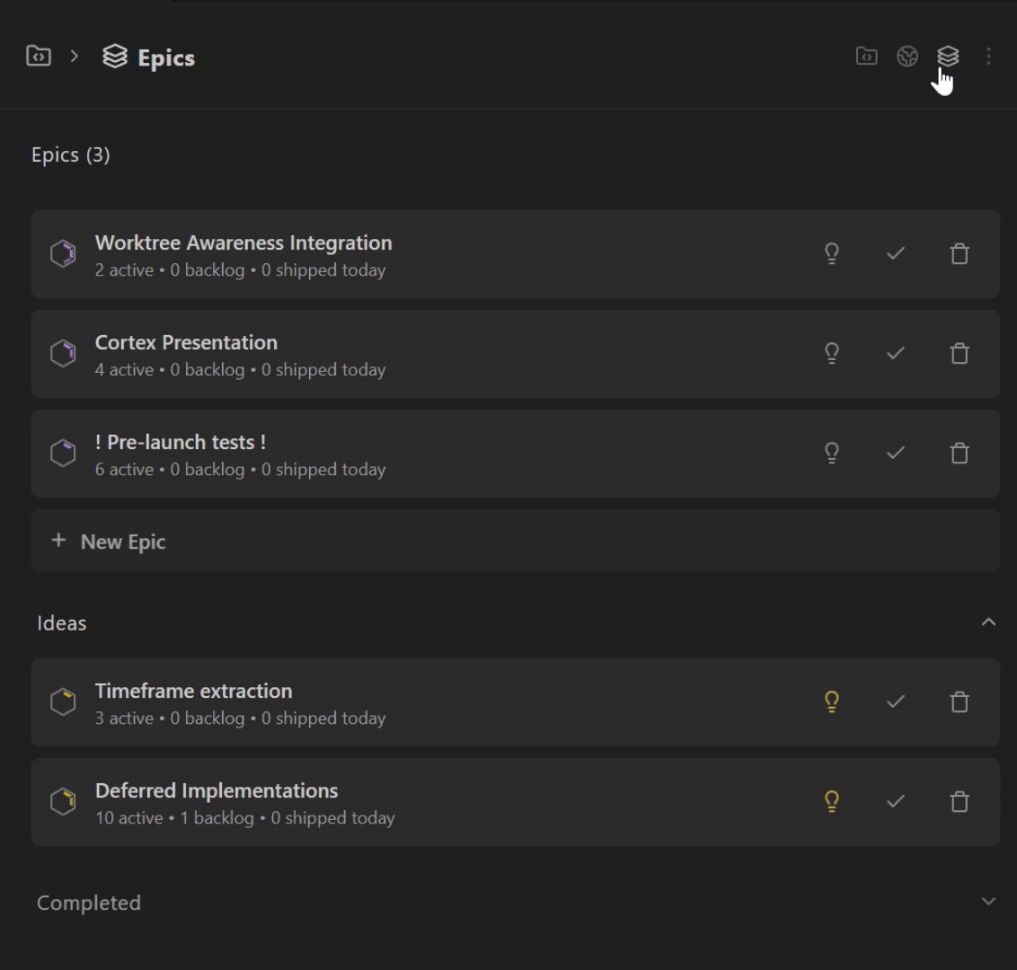Cross-workspace task overview