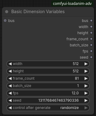 Basic Dimension Variables Node