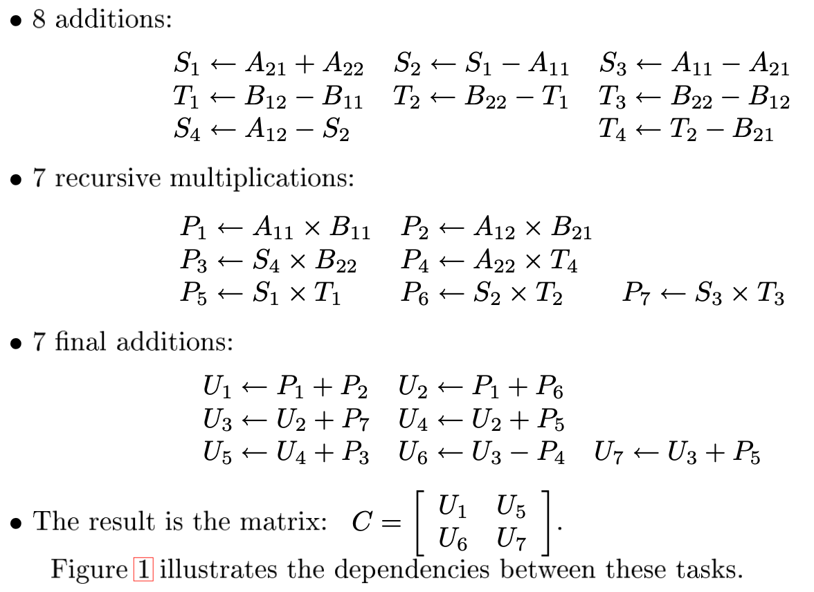 Strassen-Winograd's matrix multiplication algorithm