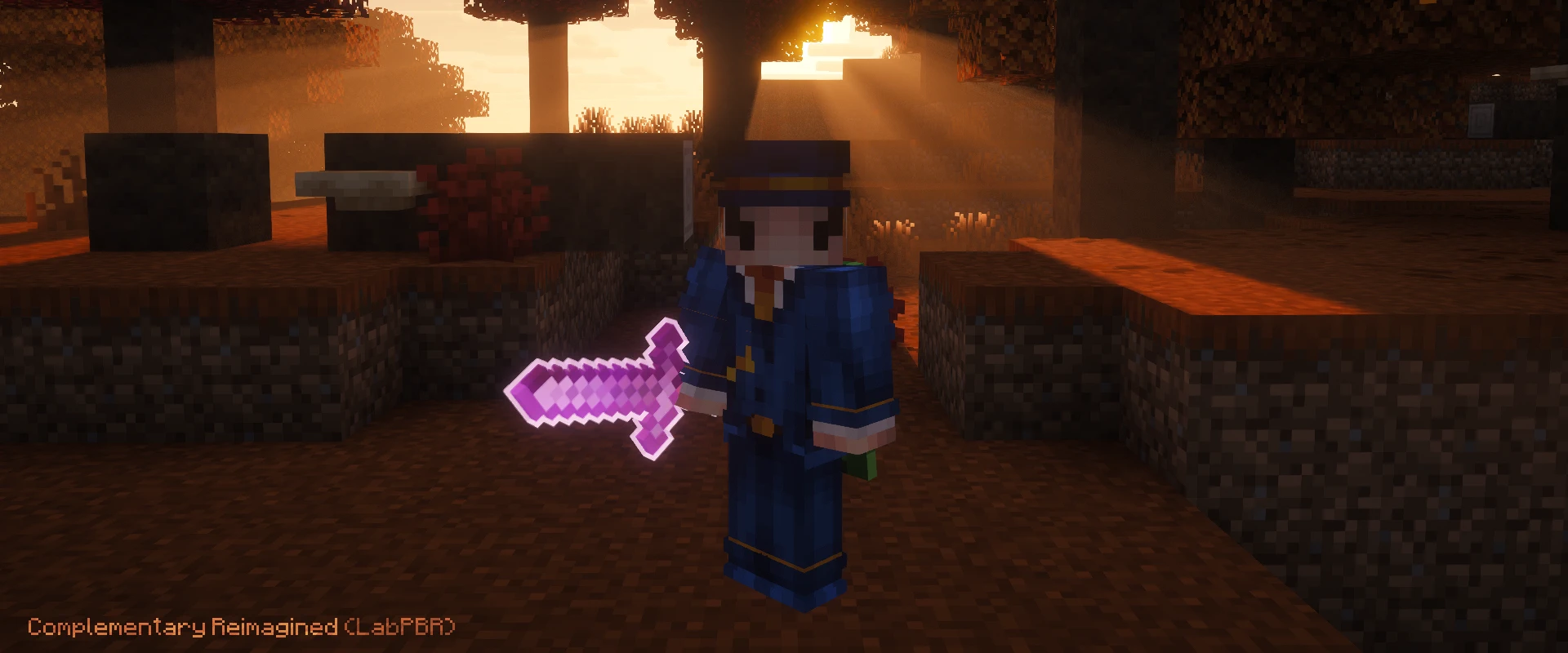 Outline thickness comparison in the Enchantment Glows Minecraft resource pack, from Extra Thin to Extra Thick in third person