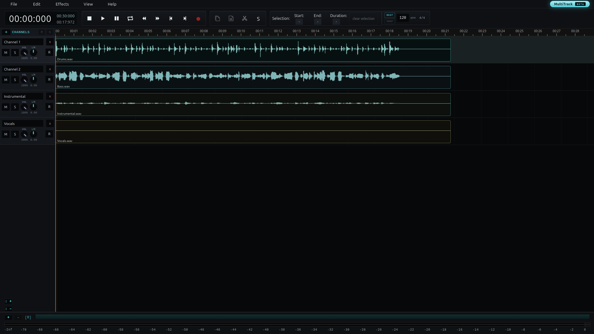 Multitrack editor