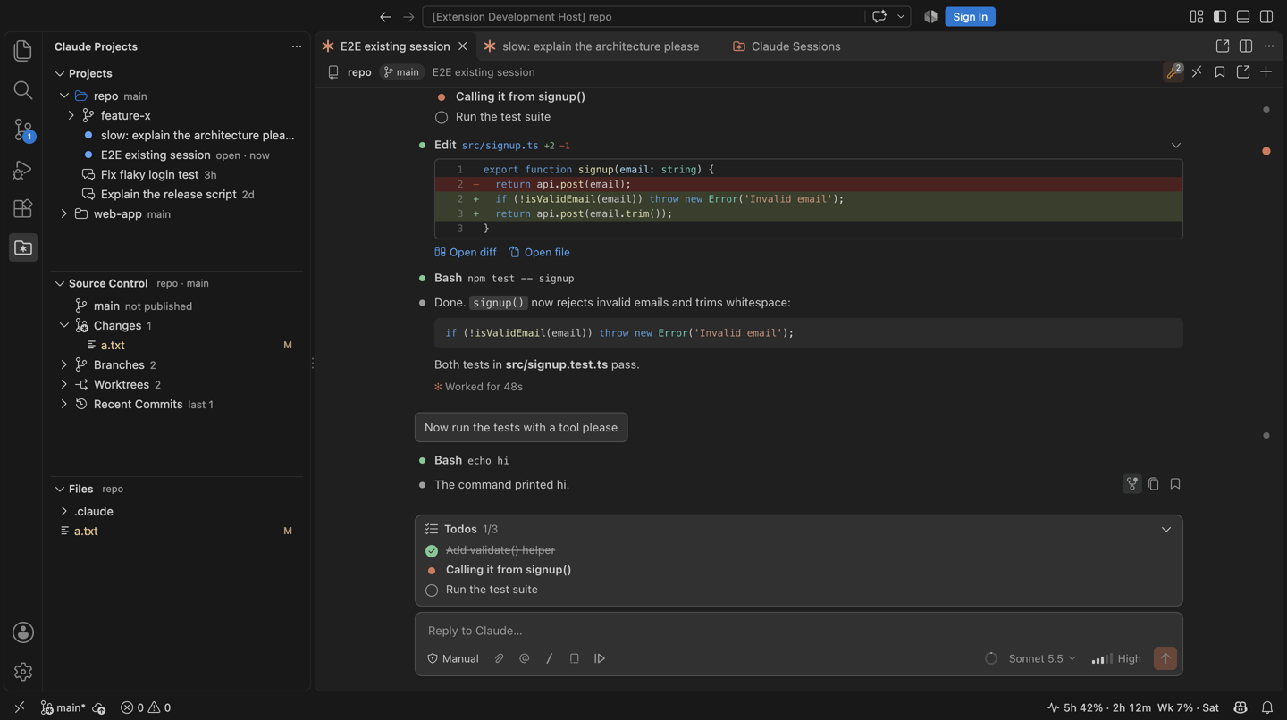 Fork, copy and bookmark buttons on a reply