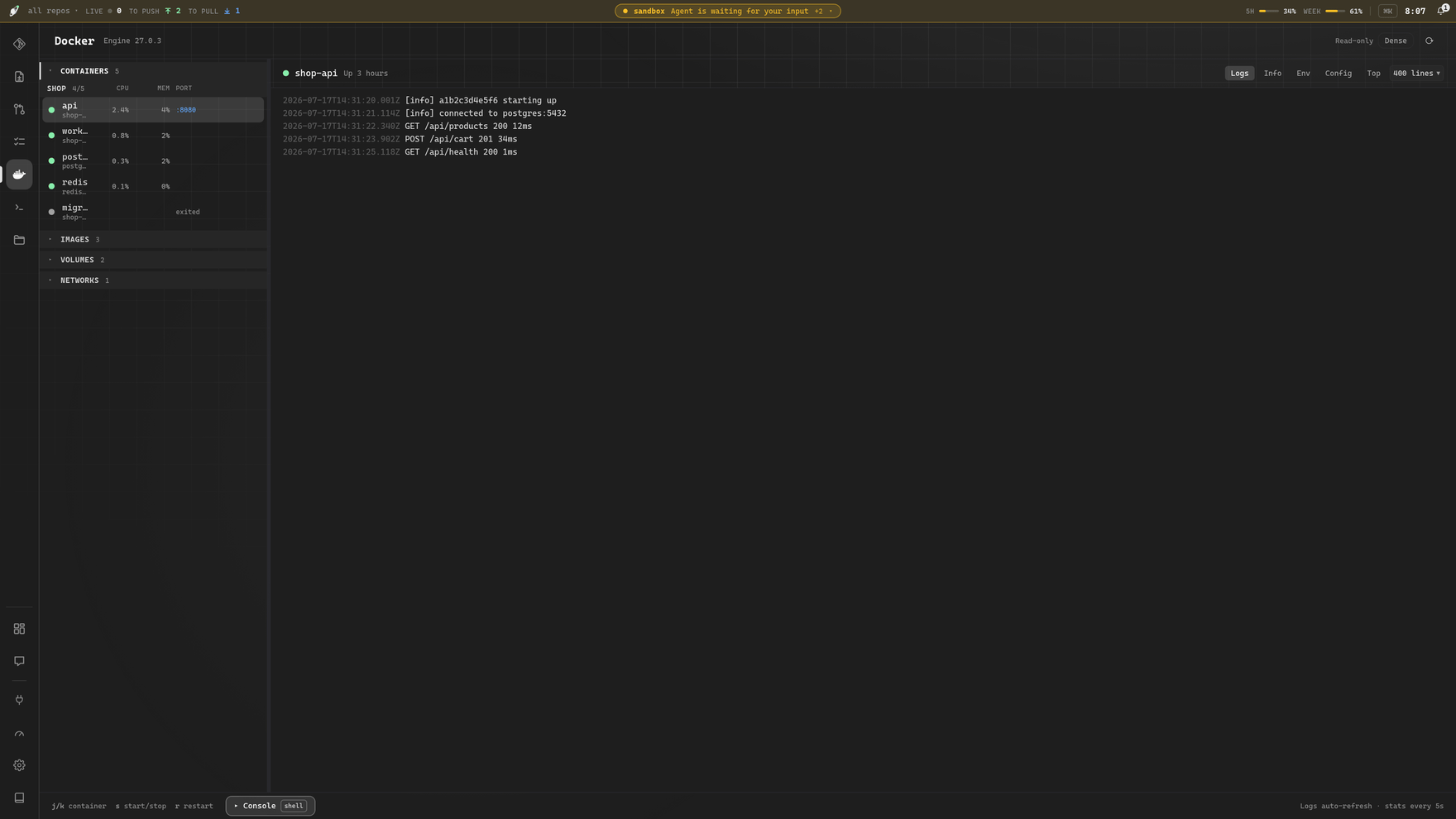 docker panel