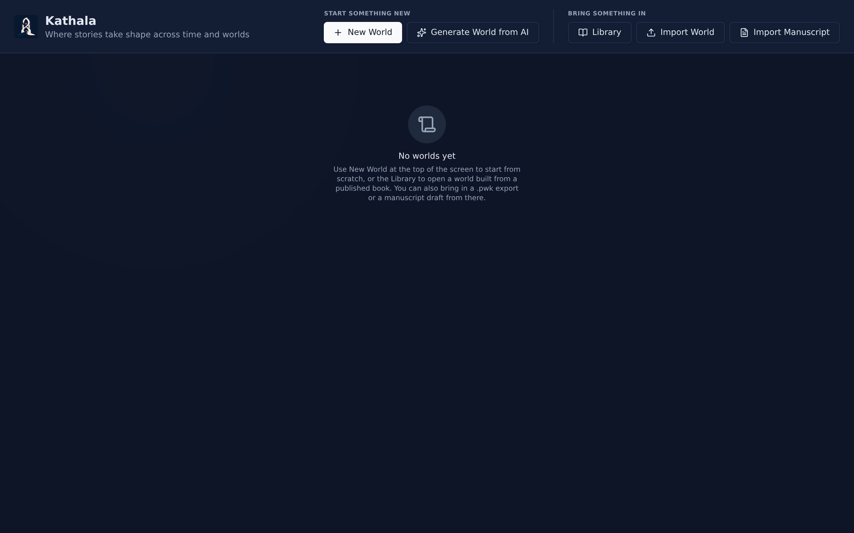 Empty world selector