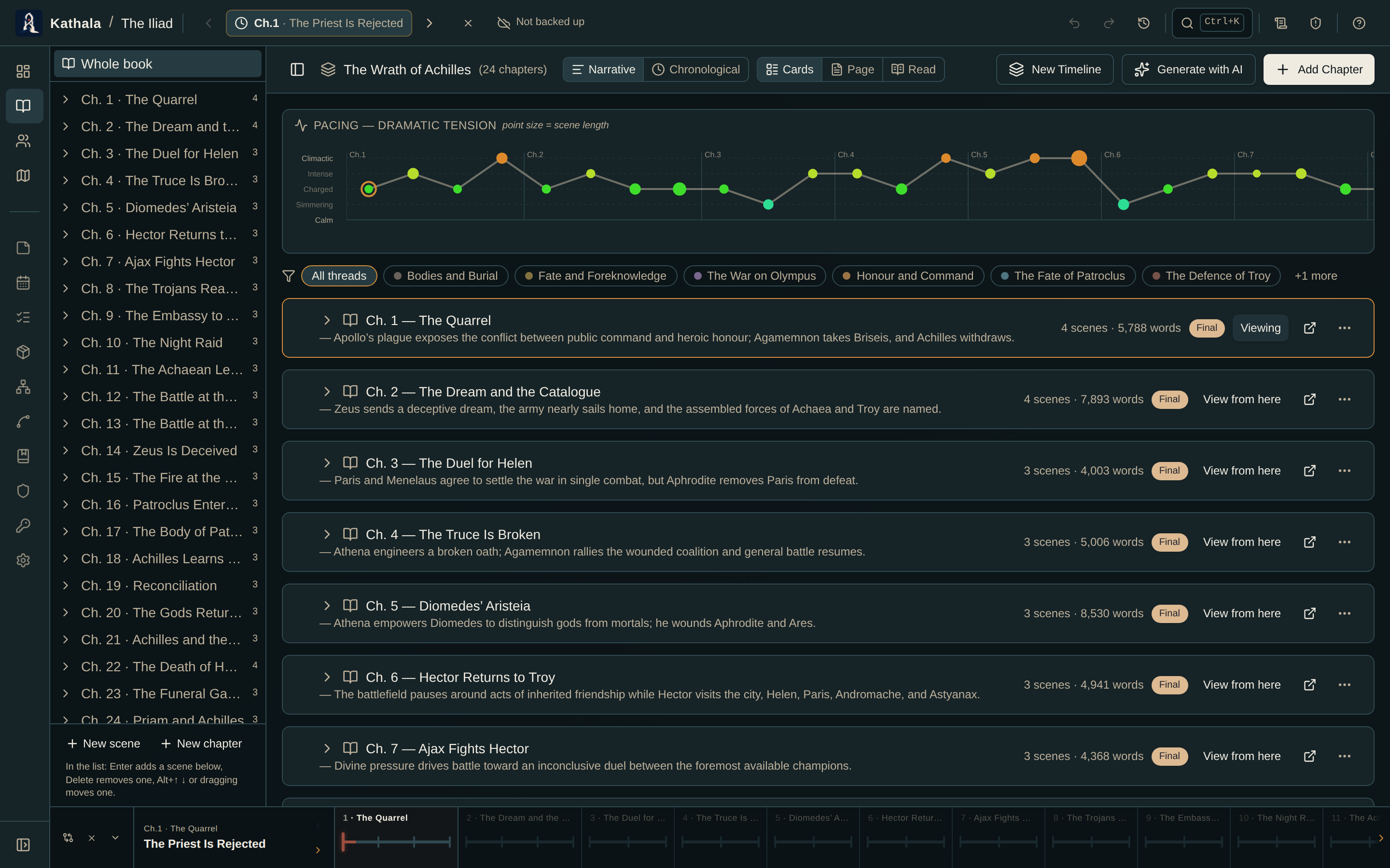 Timeline view