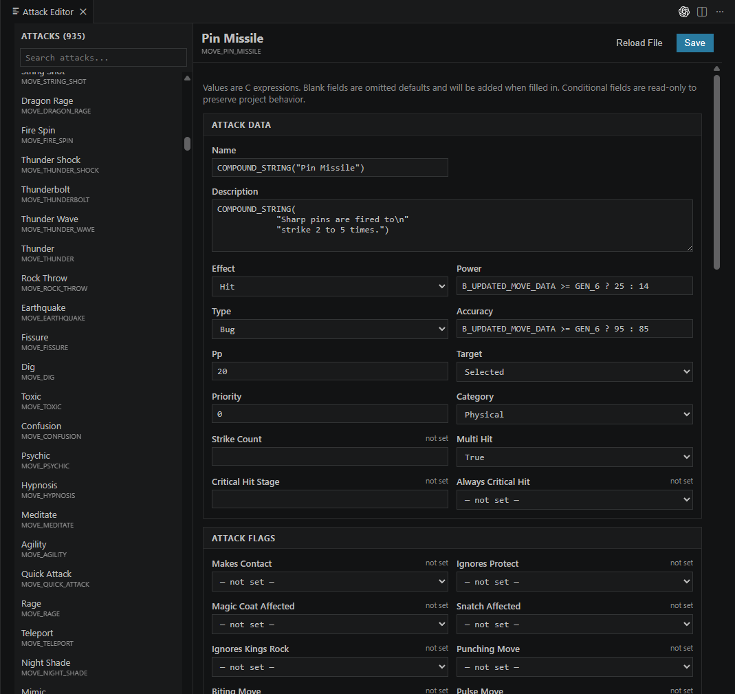 Attack Editor