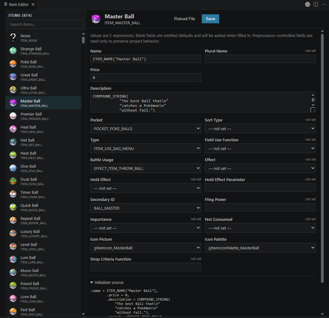 Item Editor