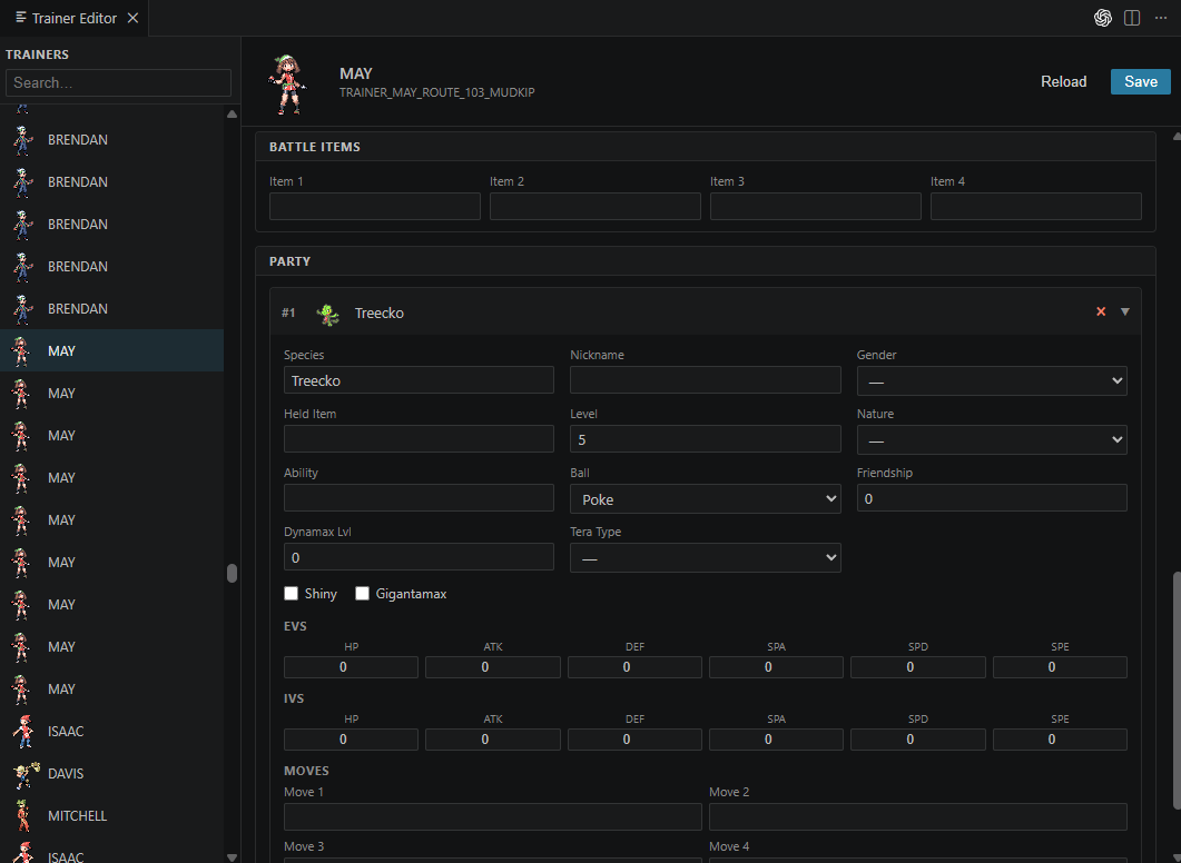 Trainer Editor