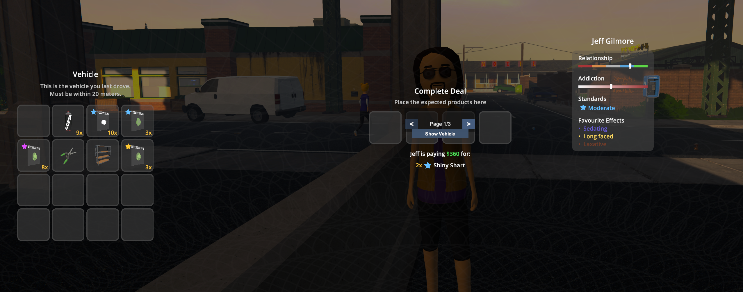 PackRat backpack in deal handover UI