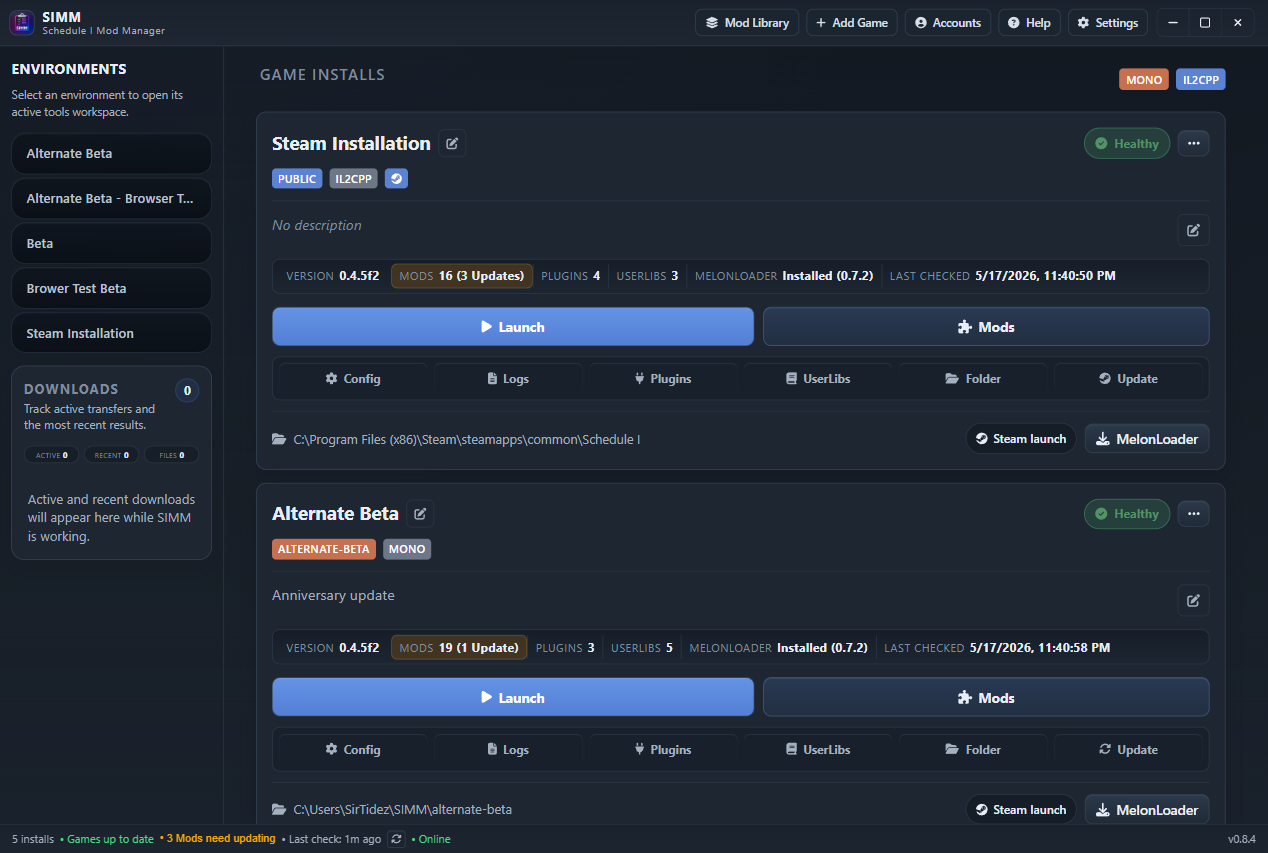 Schedule I Mod Manager (SIMM) at Schedule I Nexus - Mods and community