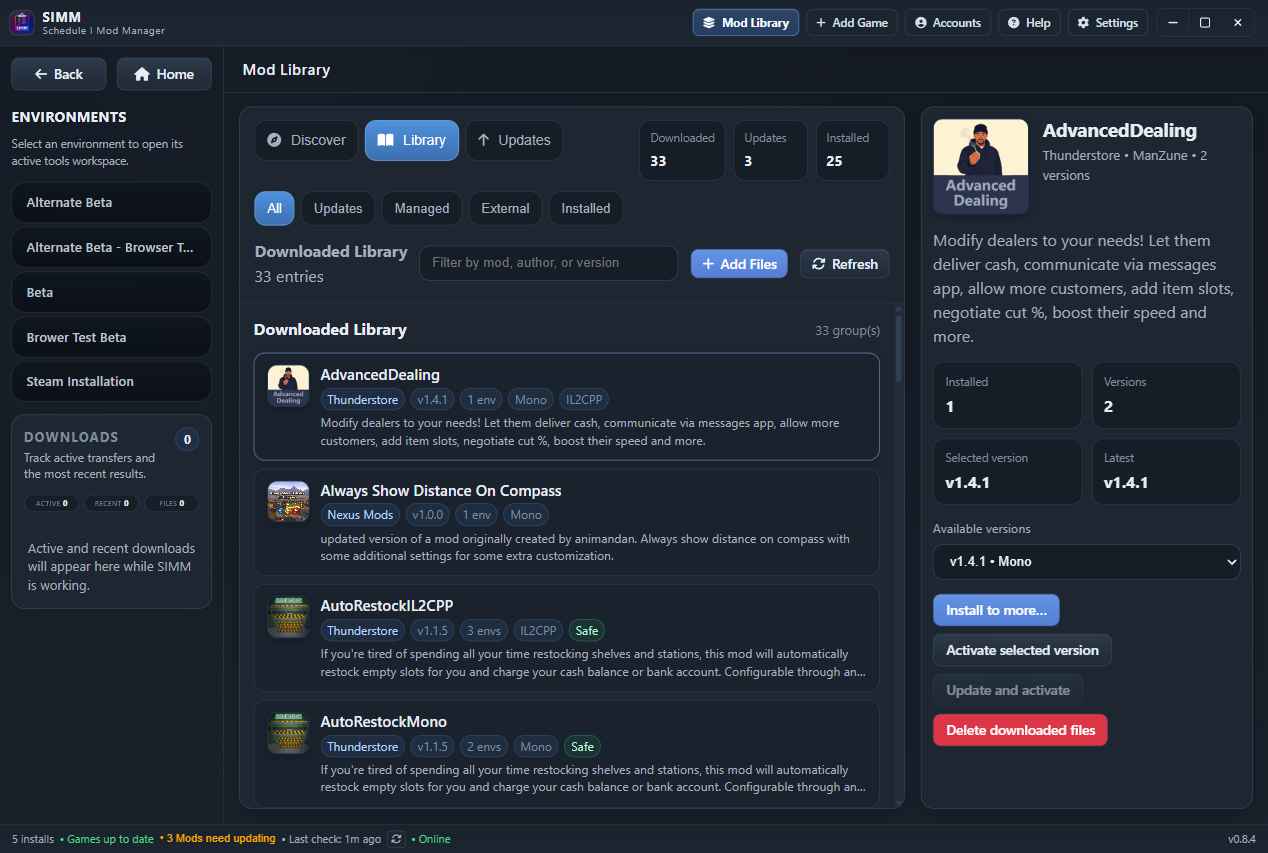 Schedule I Mod Manager (SIMM) at Schedule I Nexus - Mods and community