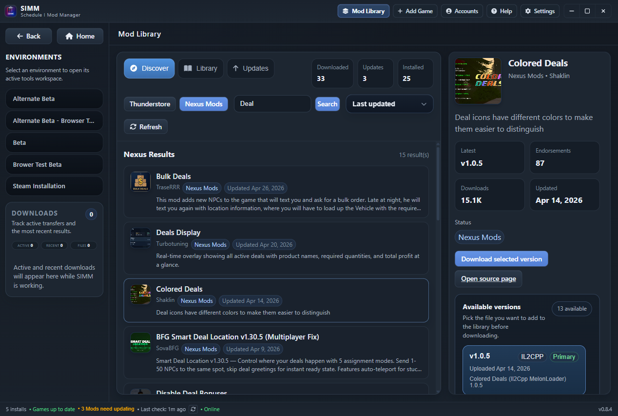 Schedule I Mod Manager (SIMM) at Schedule I Nexus - Mods and community