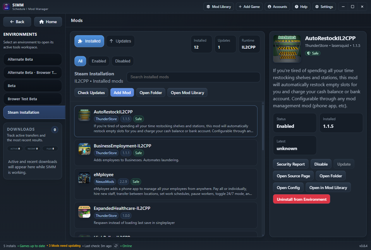 Schedule I Mod Manager (SIMM) at Schedule I Nexus - Mods and community