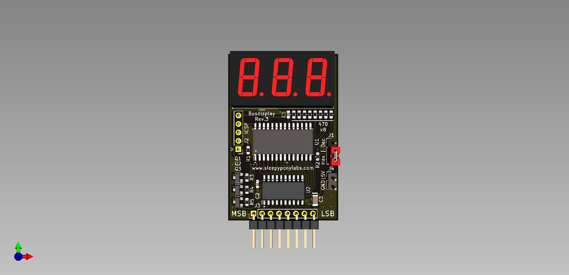 Busdisplay board, from the project README