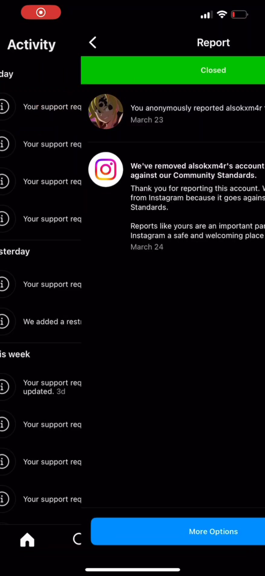 Instagram Account Removal/Ban|Team Supreme🕷️!!