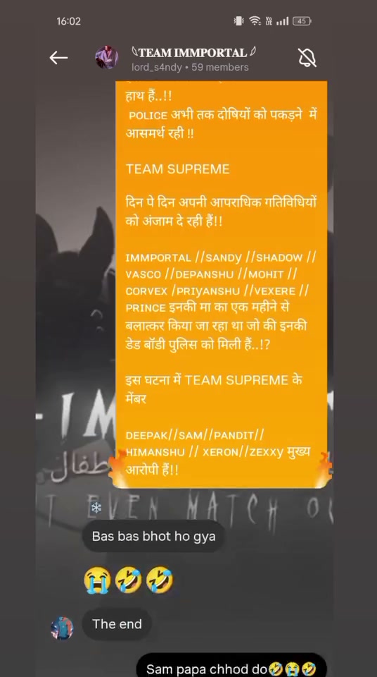 Team Immportal - Instagram Broadcast Channel Takedown|Team Supreme🕷️!!