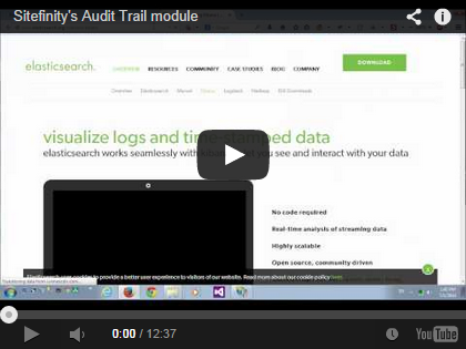 Sitefinity's Audit Trail module
