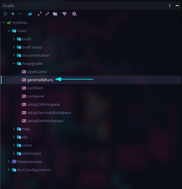 genIntellijRuns task