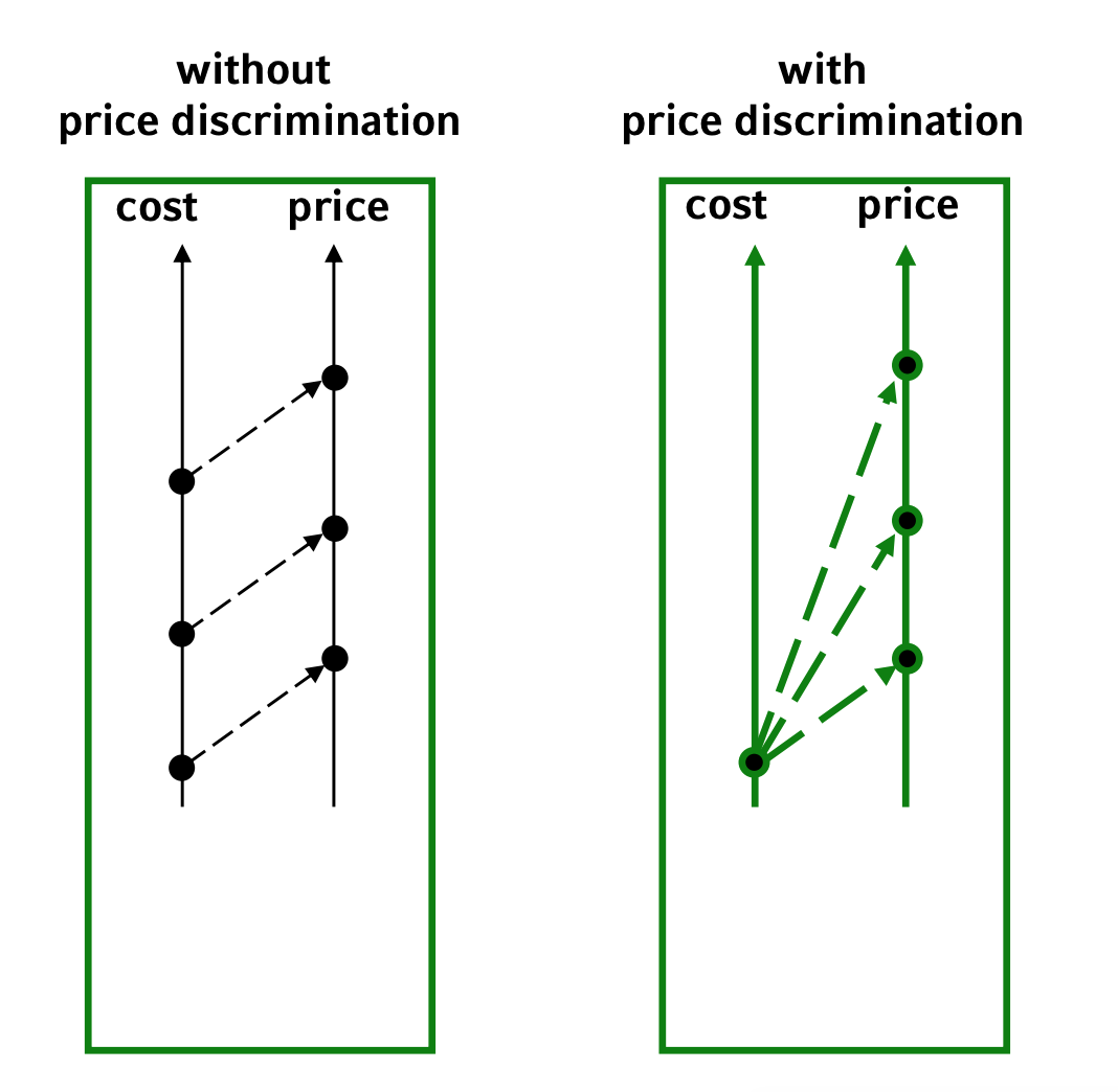 Product differentiation vs price discrimination