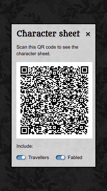 A QR code that will link to the "Trouble Brewing" script