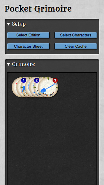 The tokens have been added to the grimoire, but they're bunched together